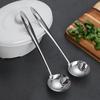 Cuchara separadora de aceite de acero inoxidable para cocina doméstica, cuchara para sopa de mango largo para olla caliente, cuchara para filtrar aceite de sopa espesa, cuchara para quitar el aceite de la sopa al por mayor