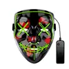 Venta al por mayor nueva máscara luminosa del equipo V Vendetta de Halloween hecha a mano en stock máscara de luz fría de baile de pasos fantasma en stock