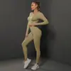 Conjunto Europeu e Americano de Yoga Sem Costura Pêssego Justo Conjunto de Roupa de Yoga Esporte Corrida Fitness Duas Peças Feminino