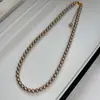 Collar de Perlas Familia S Color Dorado Champagne para Mujer Lujoso Accesible de Clase Alta Nicho Elegante Exquisito Collar Nuevo Estilo 2025