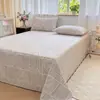 Sábana de Algodón Puro Cepillado Simple Pieza Única Otoño/Invierno Engrosada 100% Algodón Dormitorio Persona Sola Funda de Edredón Funda de Almohada Juego de Tres Piezas