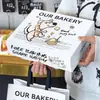 Caja de Empaque para Pan Alcalino Croissant Famoso en Internet Caja de Empaque para Snack Croissant Dibujo Animado Uso Comercial con Logo Impreso