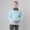 Camisa Exquisita de Seda Leite com Recortes e Gola Falsa Feminina, Gola Falsa Elegante Solúvel em Água, Fornecimento Direto de Fabricantes Transfronteiriços