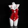 Lemon Story Conejita Sexy Ropa Interior Sexy Rojo Tentación de Año Nuevo Ropa de Navidad Pasión en la Cama Uniforme Traje