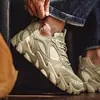 Tênis Masculino Plus Size Color Block Tendência Dad Shoes Nova Chegada para Outono/Inverno Solado Grosso Antiderrapante Casual para Uso Externo Esportes de Corrida Calçados Masculinos