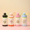 Nuevo vaso con pajita flotante con forma de manzana, taza termo de acero inoxidable 316, portátil y conveniente para niños y uso doméstico