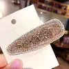 Pinza de Pelo de Cristal Estilo Coreano Celebridad de Internet Ins Pinza para el Pelo con Pedrería Pinza para Flequillo Accesorio para el Cabello Full Diamond Lujo Ligero