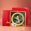 Enfeite de Peixe Dragão Dourado Estilo Chinês, Dragão do Zodíaco com o Caractere '', Pintura 3D com Folha de Ouro, Presente de Inauguração, Seguro Empresarial, Bom Começo de Ano