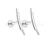 Jiangtai F136 Aleación de Titanio Joyería Cabeza Rectangular Hoja Delgada Transfronteriza G23 Titanio Joyería para Perforación Pendientes Clavos para Hueso de la Oreja