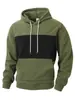 Novedad de Otoño Transfronteriza Más Vendida Sudaderas para Hombre con Bloques de Color, Moda Europea y Americana, Sudaderas con Capucha Deportivas Casuales al por Mayor