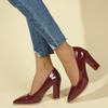 Nuevos Zapatos de Tacón Alto Otoño 2025 para Mujer Moda Casual Francesa Europea y Americana Tacón Grueso Boca Baja Zapatos de Tacón Alto de Moda