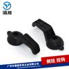 Qiya hardware gancho inferior de escritorio estación gancho de almacenamiento de escritorio plástico negro gancho de hebilla colgante inferior de mesa accesorios