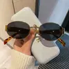 Gafas de Sol Ovaladas Metálicas Pequeñas Nuevas 2026 para Mujer, Gafas de Sol Ojo de Gato de Moda de Gama Alta Estilo Callejero, Protección UV
