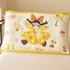 Funda de Almohada Infantil Algodón Puro Dibujos Animados Gasa Funda de Almohada Par Funda de Almohada Paquete Individual Antideslizante y Anticaída