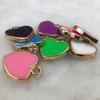 CCB pingente de coração multicolorido pingente de amor de plástico colar brincos pingente acessórios de joias diy atacado
