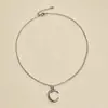 Nicho Coreano Ins Retro Desgastado Luna Creciente Luna Pequeña Collar Colgante Luna Bruja Gótica Oscura