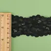 Ribete de Encaje Negro de 4.5 cm, Ribete de Encaje Elástico de Nylon, Exquisitos Accesorios de Encaje para Lencería y Vestidos
