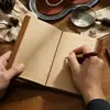 Cuaderno de Negocios con Papel Kraft Engrosado, Múltiples Especificaciones, Bolsa con Cremallera de PVC, Portatarjetas, Cuaderno Vintage al por Mayor