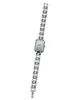 Luckyfox Moda Coreana Nicho Relógio Feminino Strass Quadrado Corrente de Relógio Gypsophila Casual Estudante Quartzo