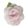 Tocados infantiles para comercio electrónico transfronterizo de 6 cm, flor de gasa con hoja verde, accesorios para tocado de bebé niña, 30 colores en stock