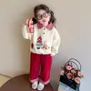 Conjunto de Sudadera para Niña Primavera y Otoño Dibujos Animados Infantil Nuevo Estiloso Bebé Falso Dos Piezas Conjunto Casual de Dos Piezas Atuendo de Primavera