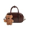 Bolsas Outono e Inverno para Mulheres 2025 Nova Bolsa de Ombro Moda Popular Bolsa Bowling Maillard Bolsa de Mão Bolsa Transversal