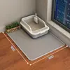 Alfombrilla para arena de gato doble EVA grande, alfombrilla de arena para control de gatos, resistente al desgaste, resistente a los arañazos, alfombrilla de inodoro lavable para gatos, una generación de pelo
