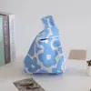 Conjunto Completo de Bolsas de Tricô Espessas de Lembrança, Sacolas de Presente Portáteis, Bolsas de Lembrança, Bolsas de Tricô com Flor de Tulipa