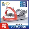 Fabricante Directo de OEM Personalizado Gris Tiburón Deslizador Inflable Piscina Espesada Parque Infantil Fiesta Tobogán Inflable