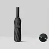 Sombrilla de sol totalmente automática, estilo business, de 10 varillas, con recubrimiento negro para protección solar, protección UV y doble propósito para días soleados y lluviosos; paraguas al por mayor