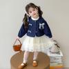 Traje de Vestido de Primavera para Niñas 2025 Nueva Chaqueta de Mezclilla Infantil Estilo Primavera Falda de Princesa para Bebé