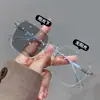 Nuevas Gafas Inteligentes que Cambian de Color y Bloquean la Luz Azul, Ultraligeras y de Moda, Montura Grande, Efecto Adelgazante, Se Pueden Adaptar con Lentes Graduados