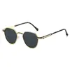 Óculos de Sol Simples de Metal Moda Europeu e Americano Retrô High-End Coreano Lisos Anti-UV Versátil Tendência