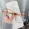 Lentes Negros de Montura Grande, Lentes Planos Anti Luz Azul, Gafas Simples Antirradiación, Se Pueden Equipar con Graduación para Miopía 30016