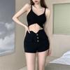 Design de Primavera e Verão cintura alta stretch slim bottoming shorts Jeans femininos estilo menina quente ins elegante que cobre a carne hot pants moda