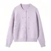 Abrigo Suéter Floral Bordado Pesado Tridimensional Estilo Coreano, Nuevo Otoño e Invierno Dulce Juvenil Cuello Redondo Versátil Cardigan de Punto