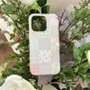 Funda tipo soporte de retazos florales a cuadros estilo coreano para 16Promax, Adecuada para Iphone15Pro, Doble capa 14Pro17