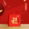 Bolsa de Lona Estilo Chinês em Estoque com Estampa Completa para Festivais, Bolsa de Presente, Bolsa Tote de Lona Impermeável com Logo, Grande Capacidade