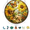Puzzle de Acrílico Amazon Pingente Redondo Estilo Vidro Pintado Acrílico Pegador de Sol