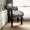 Taburete de Maquillaje de Moda Silla de Escritorio Estilo Ins con Respaldo, Silla de Maquillaje para Tocador de Dormitorio, Lujo Ligero y Sencillo