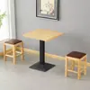 Mesa de comedor rectangular taburete de madera para desayuno mesa de postre fideos de arroz mesas y sillas bebidas frías comida rápida restaurante de fideos bocadillos comerciales mala tang