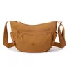 Bolsa Transversal de Ombro Único, Bolsa de Nylon Repelente à Água, Múltiplos Compartimentos, Grande Capacidade, Leve, Casual, Estilo Simples