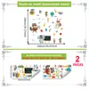 Pegatinas de Pared Personalizadas Transfronterizas con Elementos de Animales de Dibujos Animados para Sala de Estar, Dormitorio, Decoración de Pared de Fondo del Hogar, Pegatinas de Pared Autoadhesivas
