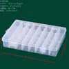 Caja de Almacenamiento con Inserto Extraíble Caja de Plástico PP Transparente Accesorios DIY para Uñas Caja de Cosméticos Caja de Almacenamiento de Escritorio