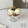 Estilo INS patrón vertical pie alto vaso para helado vaso de postre bola de helado vaso para pudín té de la tarde vaso para jarabe yogur