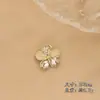 Broche Florido Olho de Gato Estilo Coreano e Japonês para Meninas, Alfinete Personalizado, Broche de Gola, Fecho Anti-Exposição, Acessório para Cardigan, Blazer