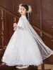Vestido Infantil para Niña Lujoso de Gama Alta Accesible de Nicho Vestido de Princesa para Cumpleaños Dama de Honor Anfitriona Piano Vestido de Presentación para Niña Pequeña