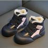 Botas de Algodão para Meninas 2025 Inverno Novo Botas Curtas Infantis Botas Forradas com Lã Botas de Neve para Meninas Sapatos de Algodão Impermeáveis