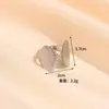 Anillo Abierto de Doble Concha de Acero de Titanio y Oro de 18 Quilates, Estilo Ins Transfronterizo Europeo y Americano, Retro Francés de Gama Alta, Accesorio de Joyería