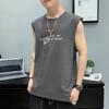 Camiseta sin mangas para hombre, verano, holgada, deportiva, chaleco de baloncesto, chaleco casual, ropa exterior, chaleco de seda helada para hombre